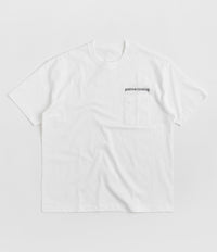 Workware Positive Thinking Heavyweight Pocket T-Shirt in White thumbnail