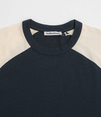 YMC Triple Raglan T Shirt - Navy thumbnail