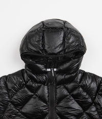 and wander Diamond Stitch Down Hooded Jacket in Black thumbnail