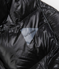and wander Diamond Stitch Down Hooded Jacket in Black thumbnail