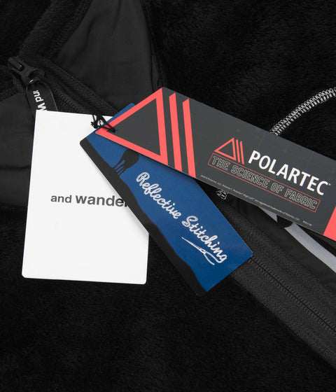 and wander High Loft Fleece in Black