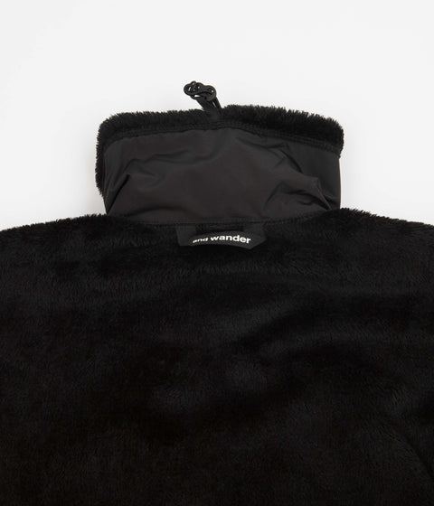 and wander High Loft Fleece in Black