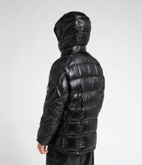 and wander Diamond Stitch Down Hooded Jacket in Black thumbnail