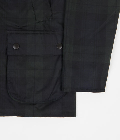 Barbour White Label Slim Bedale Blackwatch Jacket in Navy