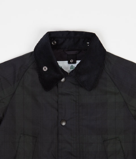 Barbour White Label Slim Bedale Blackwatch Jacket in Navy