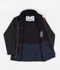 Barbour White Label Slim Bedale Blackwatch Jacket in Navy thumbnail
