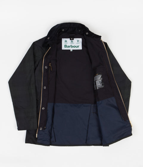 Barbour White Label Slim Bedale Blackwatch Jacket in Navy