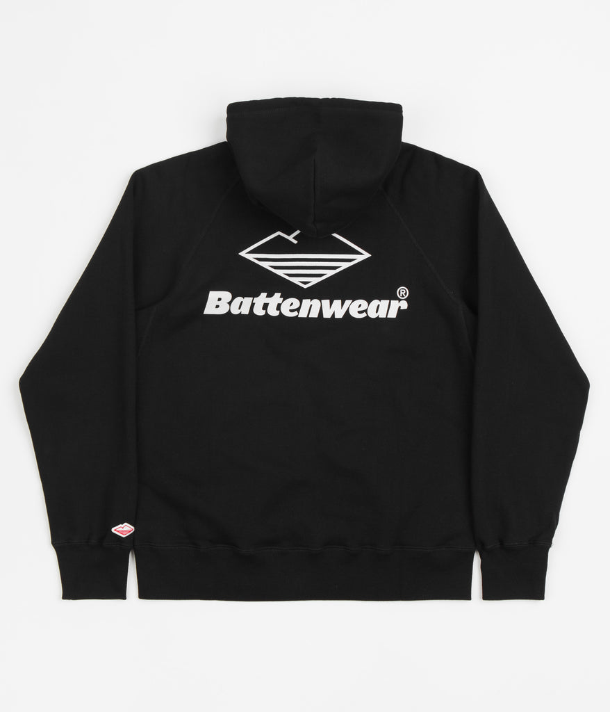 Battenwear Team Reach Up Zip Hoodie - Black | Always in Colour