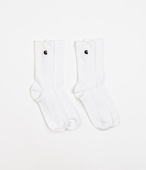 Carhartt Madison Socks (2 Pack) - White / Black