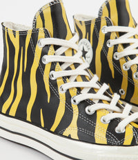 Converse CTAS 70's Hi Archive Print Leather Shoes in Vivid Sulfur and Black / Egret thumbnail