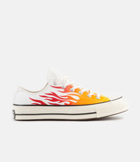 Converse CTAS 70's Ox Archive Print Remixed Shoes in White and Enamel Red / Bold Mandarin thumbnail