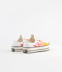 Converse CTAS 70's Ox Archive Print Remixed Shoes in White and Enamel Red / Bold Mandarin thumbnail