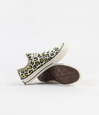 Converse CTAS 70's Ox Archive Print Shoes in Egret and Black / Bold Lime thumbnail