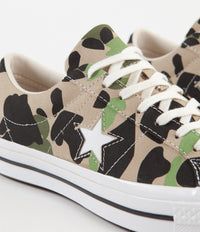 Converse One Star Ox Archive Print Remixed Shoes in Candied Ginger and Piquant Green thumbnail