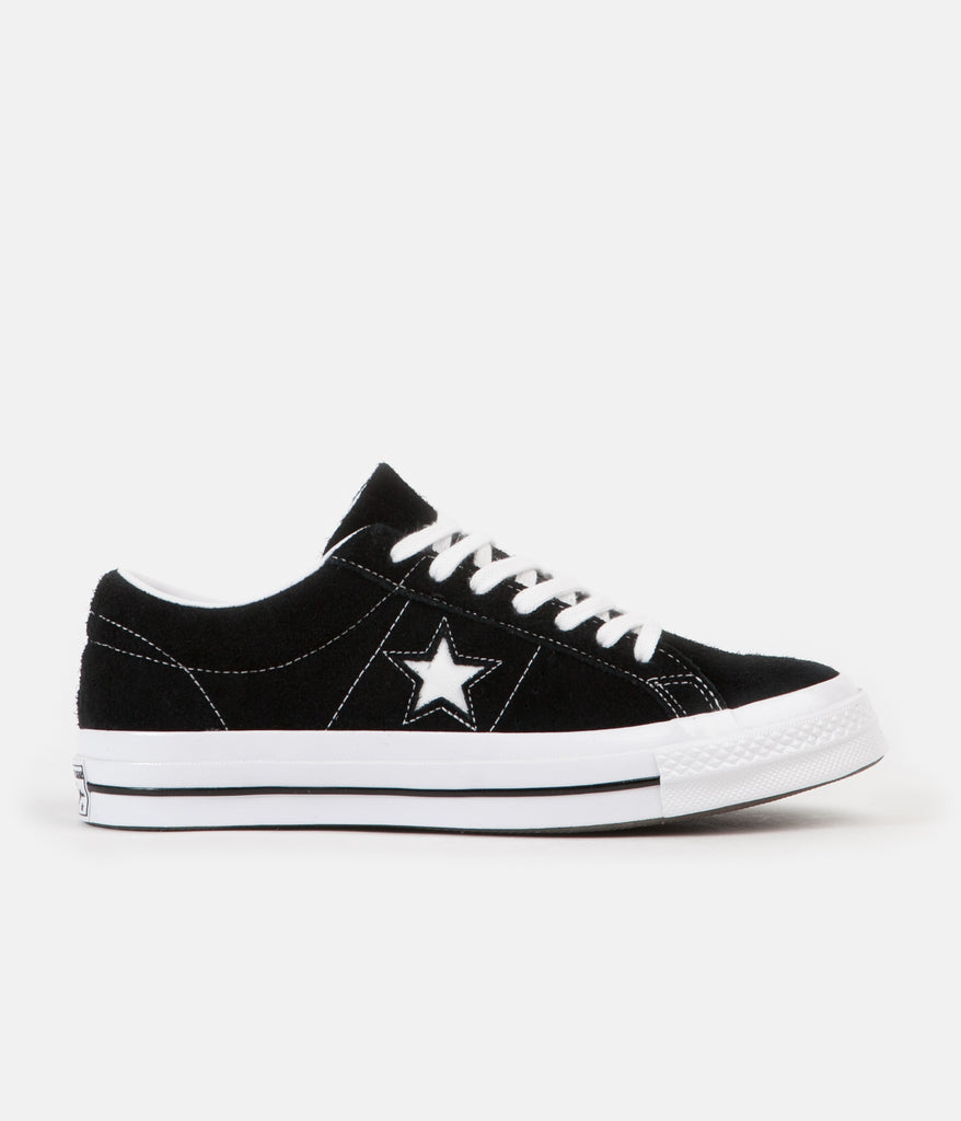 Converse one star deals ox sneakers in black