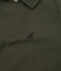 Gramicci Back Satin Coaches Jacket in Deep Olive thumbnail