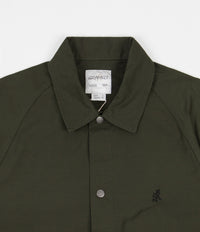 Gramicci Back Satin Coaches Jacket in Deep Olive thumbnail