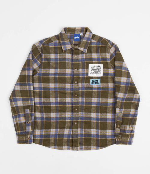 Lo-Fi Healing Flannel Shirt - Olive