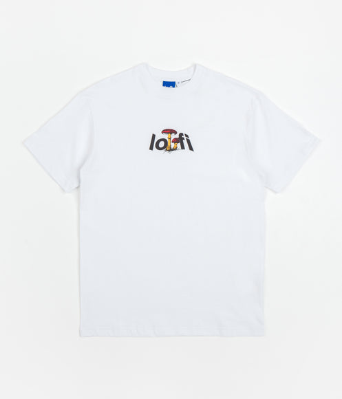 Lo-Fi Mushroom Logo T-Shirt - White