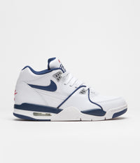 Nike Air Flight 89 Shoes in White and Dark Royal Blue and Varsity Red thumbnail
