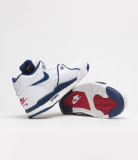 Nike Air Flight 89 Shoes in White and Dark Royal Blue and Varsity Red thumbnail