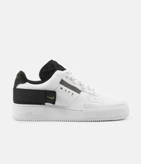 Nike Air Force 1 Type Shoes in White and Volt and Black - White thumbnail