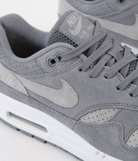 Nike Air Max 1 Premium Shoes in Cool Grey and Wolf Grey and White thumbnail