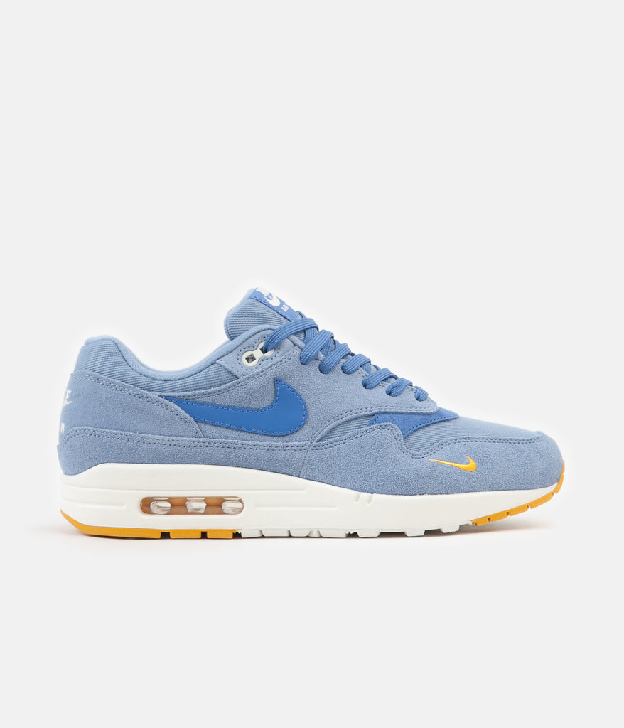 Nike air max 1 premium work blue mountain blue sale yellow ochre