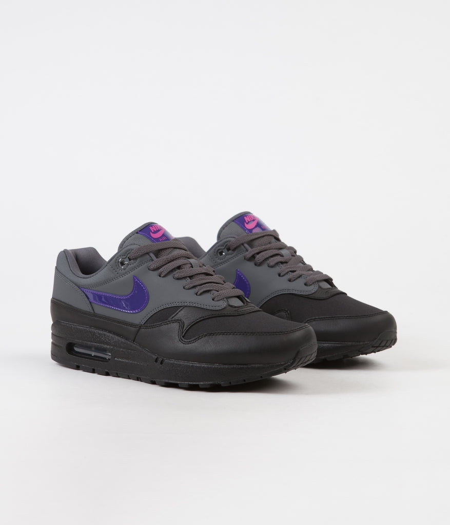 nike air max 1 dark grey fierce purple