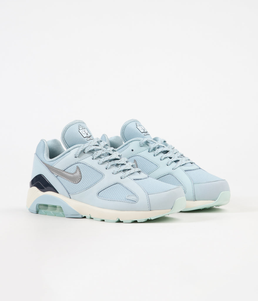 Nike Air Max 180 Shoes Ocean Bliss Metallic Silver Igloo