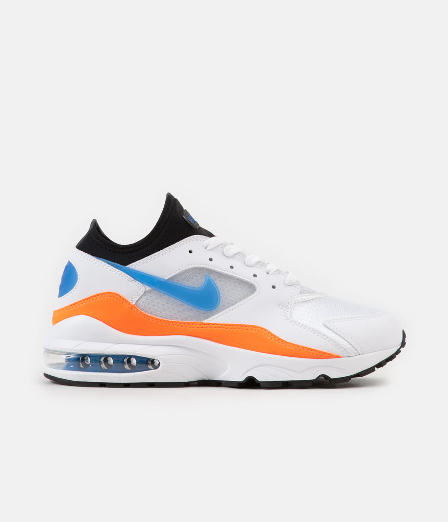 Nike Air Max '93 Shoes White Blue Nebula Total Orange Black