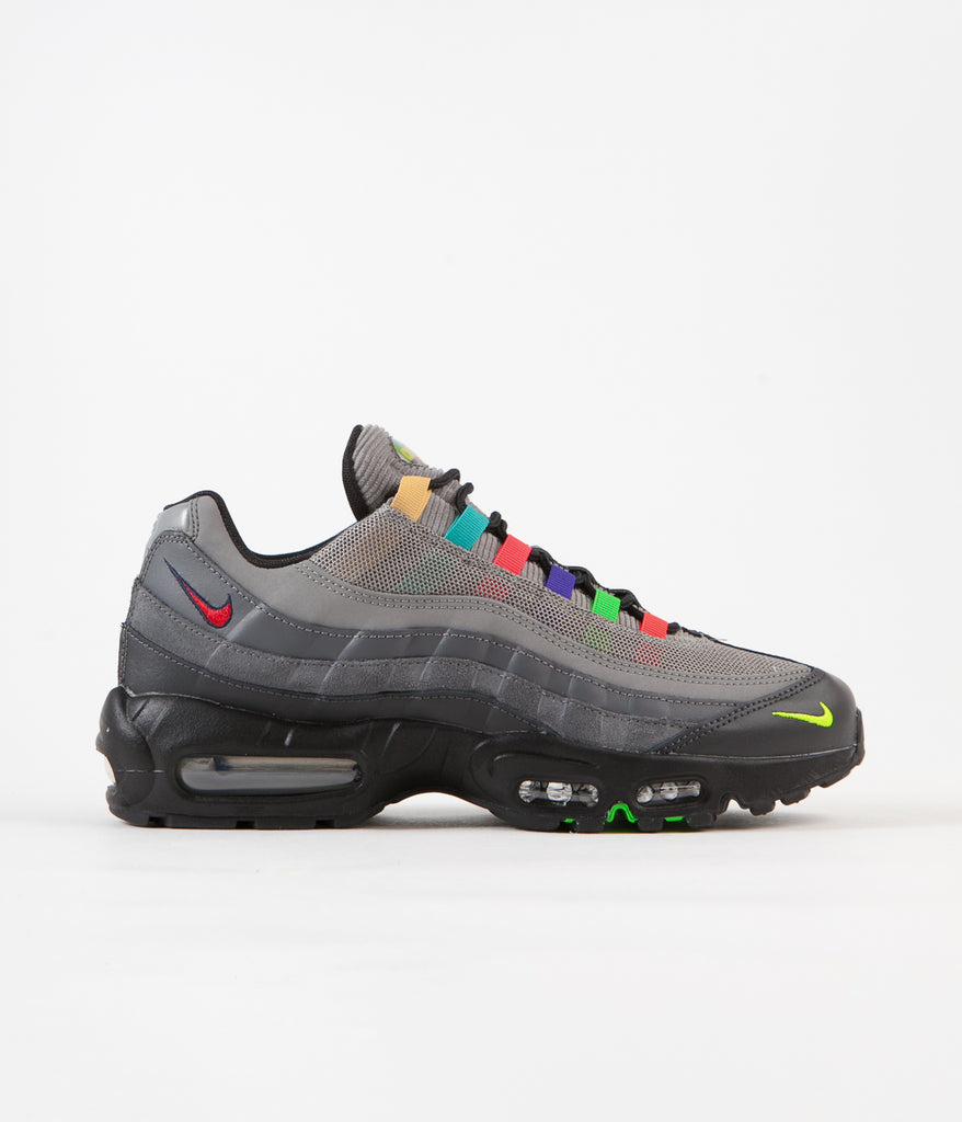 Nike Air Max 95 SE Shoes Light Charcoal University Red Black