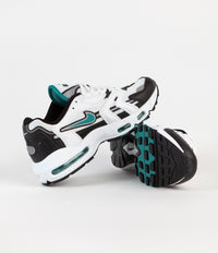 Nike Air Max 96 II Shoes in White and Mystic Teal and Black - Reflect Silver thumbnail