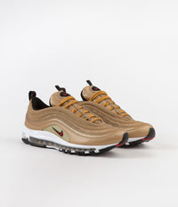 Nike Air Max 97 OG Shoes in Metallic Gold and Varsity Red and White - Black thumbnail