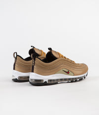 Nike Air Max 97 OG Shoes in Metallic Gold and Varsity Red and White - Black thumbnail