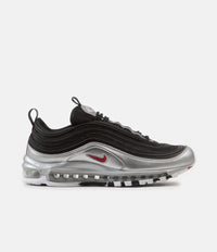 Nike Air Max 97 QS Shoes in Black and Varsity Red and Metallic Silver - White thumbnail