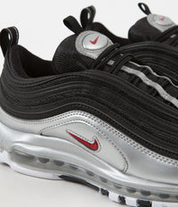 Nike Air Max 97 QS Shoes in Black and Varsity Red and Metallic Silver - White thumbnail