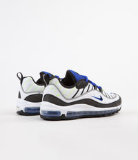 Nike Air Max 98 Shoes in White and Black and Racer Blue - Volt thumbnail