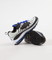 Nike Air Max 98 Shoes in White and Black and Racer Blue - Volt thumbnail