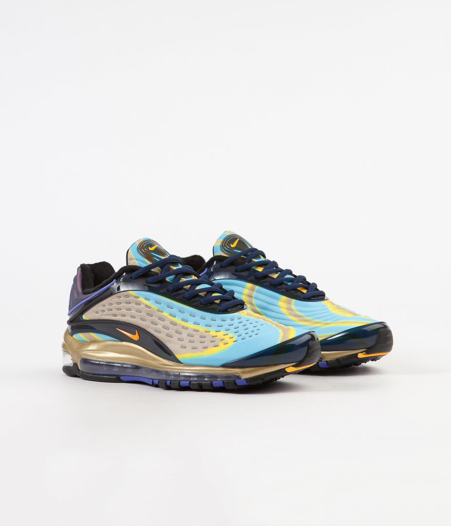 Nike air max deluxe trainers midnight navy laser clearance orange