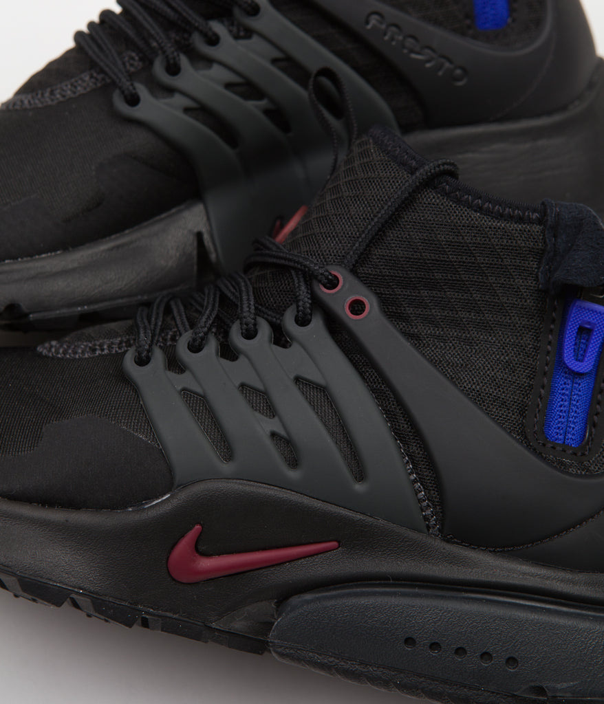 Nike Air Presto Mid Utility Shoes Black Team Red Anthracite Racer Blue