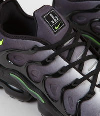 Nike Air VaporMax Plus Shoes in Black and Volt and White thumbnail