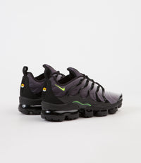 Nike Air VaporMax Plus Shoes in Black and Volt and White thumbnail