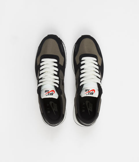 Nike Air Vortex Shoes in Black and Black and Medium Olive - Sail