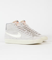 Nike Blazer Mid '77 Premium Shoes in Light Bone and Coconut Milk and Medium Grey thumbnail