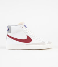 Nike Blazer Mid '77 Shoes in White and Gym Red and Light Smoke Grey - Phantom thumbnail