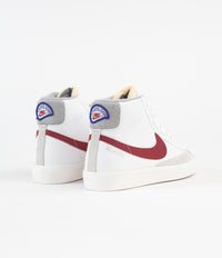 Nike Blazer Mid '77 Shoes in White and Gym Red and Light Smoke Grey - Phantom thumbnail