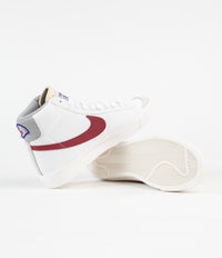 Nike Blazer Mid '77 Shoes in White and Gym Red and Light Smoke Grey - Phantom thumbnail