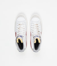 Nike Blazer Mid '77 Shoes in White and Gym Red and Light Smoke Grey - Phantom thumbnail