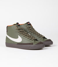 Nike Blazer Mid '77 Vintage Shoes in Army Olive and Summit White and Campfire Orange thumbnail